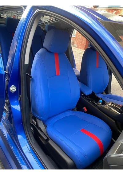 Honda Fc5 Arka Sırt 2+1 Arka Sırt Kolcaklı Model Komple Mavi Deri Uyumlu