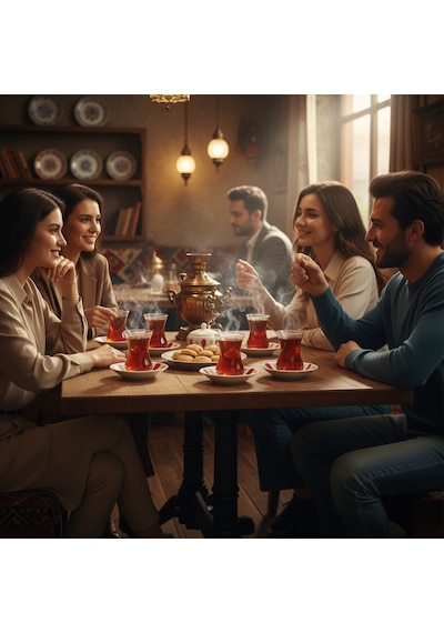 Paşabahçe 6'lı Çay Bardağı 130cc Ve Porland Porselen 6'lı Çay Tabağı Set Kolye,küpe Hediyeli Şeffaf