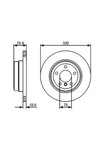 Bmw X5 E70 35d Xd 3.0 2008-2010 Bosch Arka Disk 320mm 2 Adet