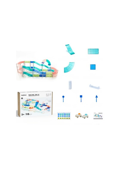 Mideer Magnetic Tiles Arabalı Yarış Pisti - 115 Parça