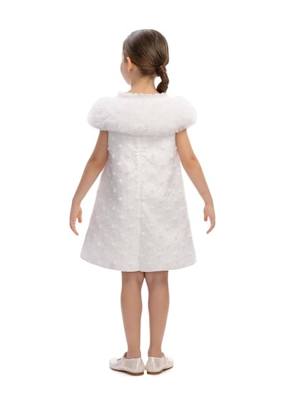 Pamina Kids Pamina Kız Çocuk Yakalı Tül Elbise Ekru 36106