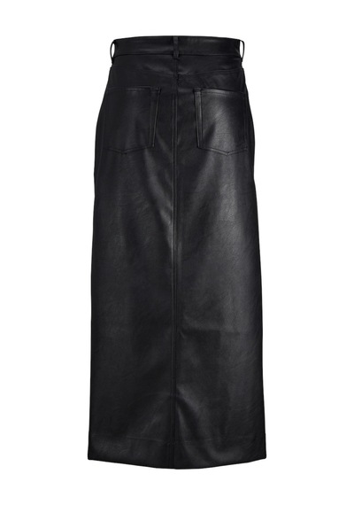 Jack&jones Jjxx Minimalist Maxi Deri Etek Ön Yarığı Detaylı - Günlük & Şık Siyah