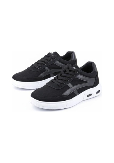 Fort 2308 Dks Keten Rahat Hafif Sneaker Erkek Ayakkabı Siyah - Beyaz