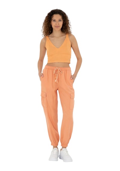 U.S. Polo Assn. Kadın Kanvas Pantolon 50281794 Somon