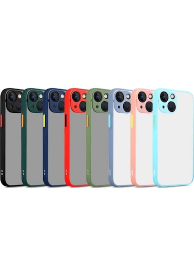 Apple Uyumlu  iPhone 13 Kilif Lens Korumali Mat Silikon Kapak 523932281