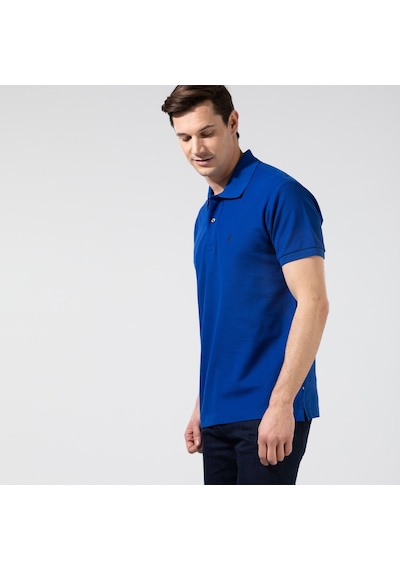 Nautica Nautıca Erkek Classıc Fıt Mavi Kısa Kollu Polo Düz K35000T Mavi