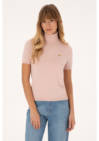 U.S. Polo Assn. Kadın Pudra Boğazlı Kazak 50314835-VR042