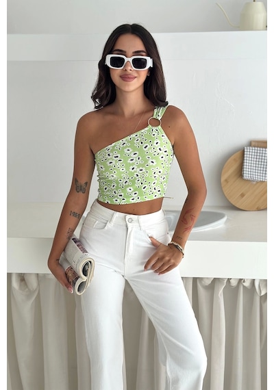 Asprin Fashion Tek Omuz Atlet Yeşil Yeşil