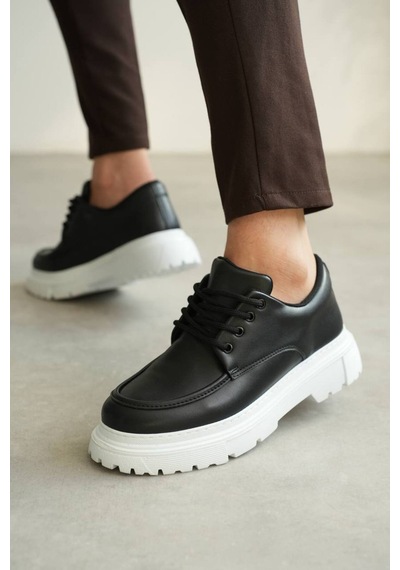 Kuback Legend İs Back Kb-x6 Kuback Siyah Cilt Günlük Erkek Ayakkabı Siyah Siyah