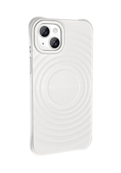 Apple Uyumlu iPhone 14 M-safe Şarj Özellikli Airbagli Mat Görünümlü Zore Hepi Kapak Beyaz