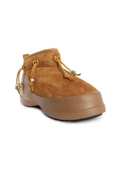 Bot Kar Kadın 80d2480100-m008 Moon Boot Luna Low Suede Beads Cognac Cognac