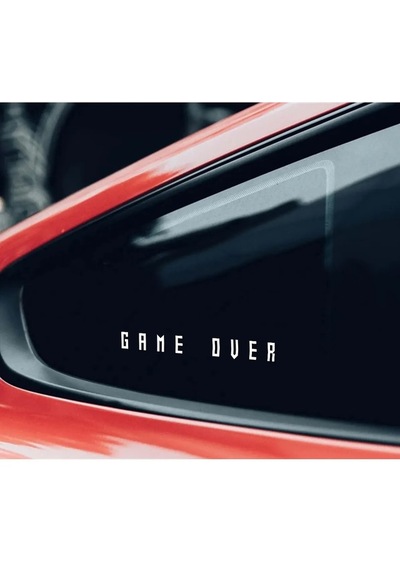 Game Over Kelebek Cam Araba Sticker 20 Cm 2 Adet