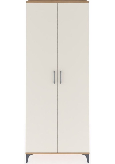 Arges Dolap 2 Raflı 2 Kapaklı Tek Askılı 88x30x221 Çam-aytaşı Çam