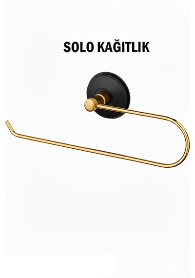 Solo Havluluk Siyah Gold Renk Altın - Siyah