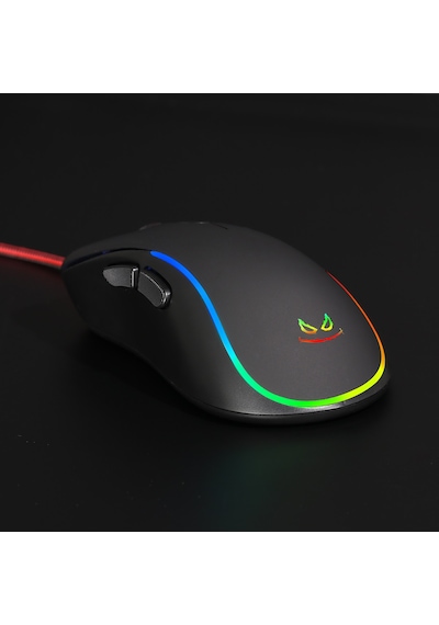 Rush RM13 RGB Aydınlatmalı 2400 DPI Gaming Oyuncu Mouse