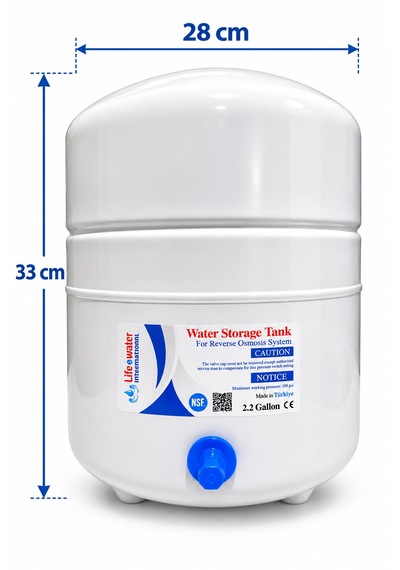 Su Arıtma Tankı 8 Litre 2.2 Galon Nsf Onaylı Çelik Tank 1