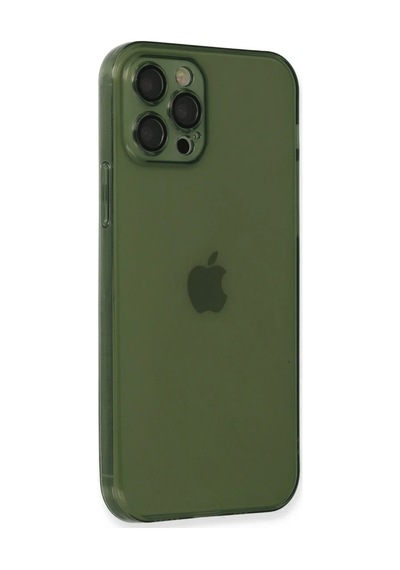 Apple İphone 12 Pro Max Kılıf Fly Lens Silikon - Yeşil 0.2M-Çok Renkli