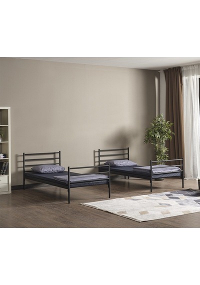 Argimo Linda Yurt Apart Otel Şantiye Metal Siyah Ranza 90x190