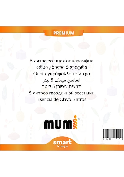 Premium Karanfil Mum Esansı 5 Litre Şeffaf