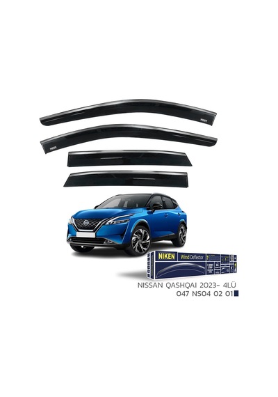 Niken Nissan Qashqai 2023 Sonrası Kromlu Cam Rüzgarlığı 4 Lü