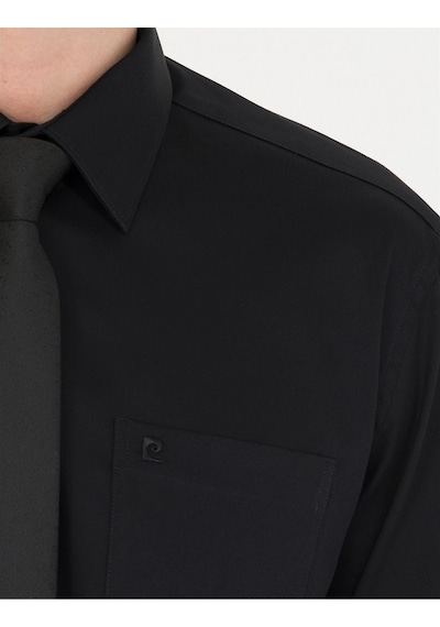 Pierre Cardin Regular Fit Uzun Kollu Basic Gömlek Siyah