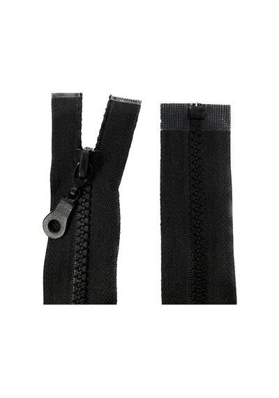 Mont Fermuarı 80cm Siyah Kemik Dişli
