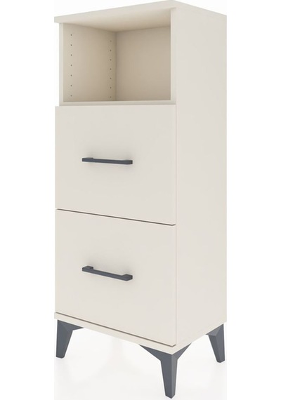 Arges Komodin Tek Raflı 2 Çekmeceli 44x30x106 Aytaşı-aytaşı Aytaşı