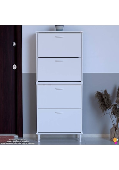 Eliusta Berry Beyaz 8 Raflı 4 Düşer Kapaklı Ayakkabılık 72 Cm Genişlik X 168x26 Cm Ayakkabılık Beyaz Eliusta Berry Beyaz 8 Raflı 4 Düşer Kapaklı Ayakkabılık 72 Cm Genişlik X 168x26 Cm Ayakkabılık Beyaz