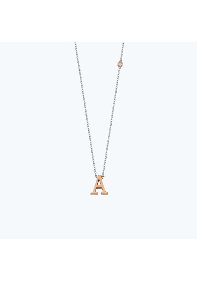 Altınbaş Silver Pırlantalı A Harfi Kolye Int238a-925-1