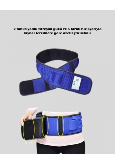 Motorlu Titreşimli Masaj Kemeri 5 Hız Ayarı Ve 2 Fonksiyonlu Çalışma Modu