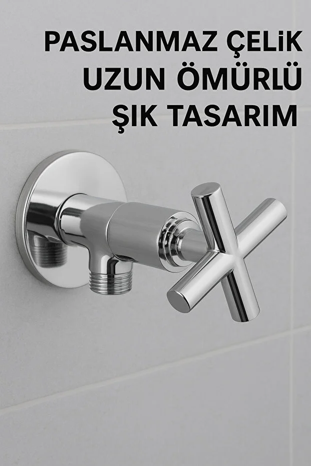 Taharet Musluğu Koç Tipi Krom Paslanmaz Ara Musluk Banyo Wc Musluğu