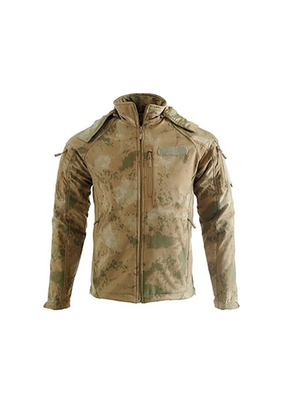 Karcamp 5 Cepli Tactical Double Softshell Su Geçirmez Unisex Mont Ceket Kamuflaj