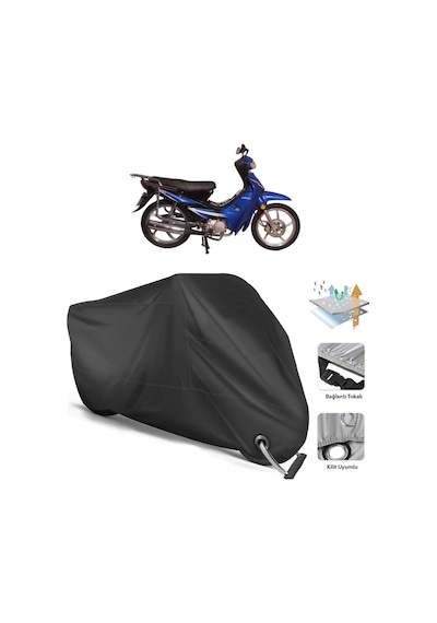 Lifan Tay 100 Motosiklet Branda (Bağlantı, Kilit Uyumlu)-Siyah (457271662)