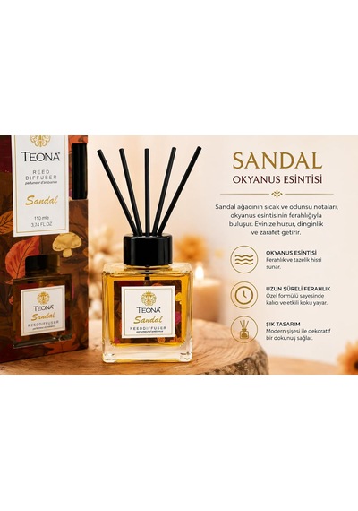 Oda Kokusu 110 Ml Reed Diffuser Uzun Süreli Ferah Koku Sandal Diğer