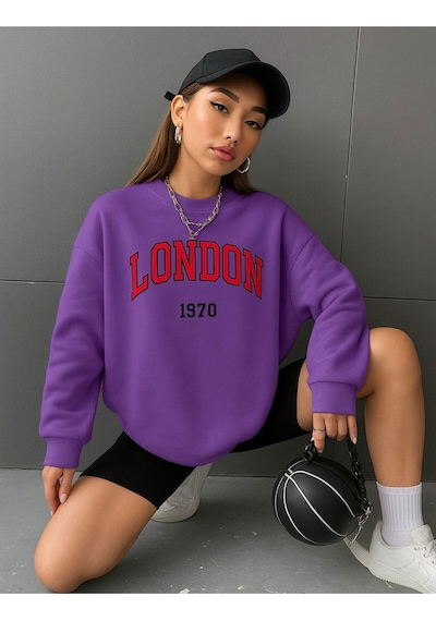Benroma London Baskılı Unisex Sweatshırt Çok Renkli