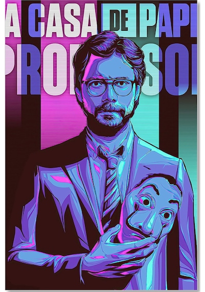 Cakasepetim La Casa De Papel Profesör Ve Maskesi Ahşap Mdf Tablo