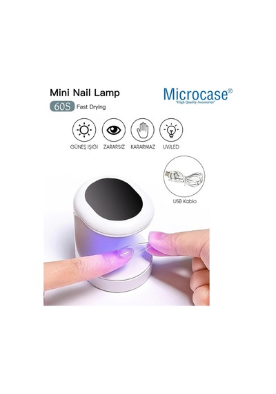 Microcase Kalıcı Oje Protez Tırnak Mini Uv Led Oje Kurutucu - Al5159