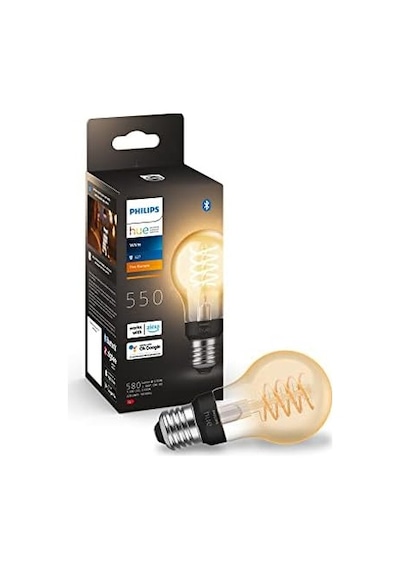 Hue E27 Filament A60 550 Lm, Sıcak Beyaz Işık, Kısılabilir, Uygulama Üzerinden Kontrol Edilebilir, Amazon Alexa Echo, Echo Dot İle Uyumlu