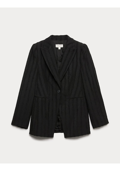 Marks & Spencer Dokulu Blazer Ceket Siyah