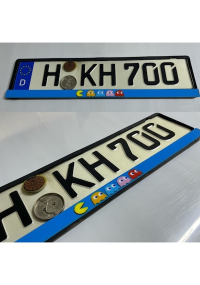 Dekor Araç Plakalığı "pacman" Desenli Oto Plakalık Plastik 2 Adet