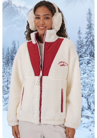 Bigdart 5194 Kadın Peluş Mont Ceket - Bordo