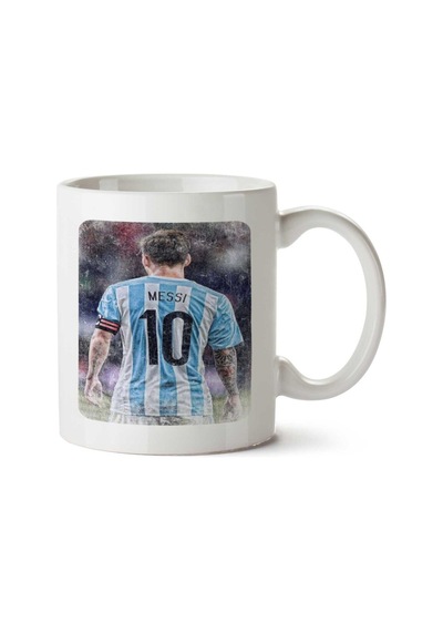 Argentina De Messi İki Tarafı Baskılı Kupa Bardak Çok Renkli