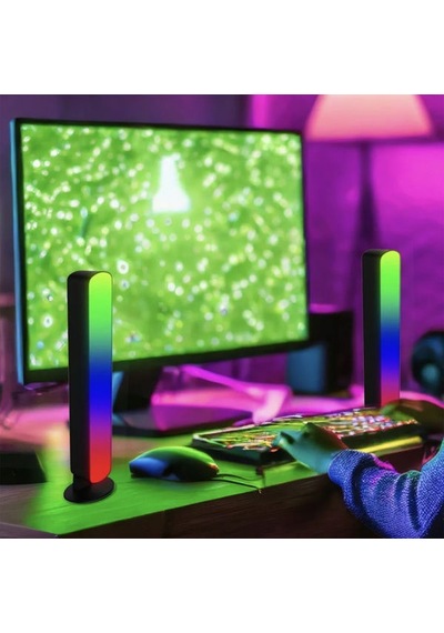 Petrix 232256 Rgb 2'li Gaming Led Işık Barı Kumandalı - Renkli Renkli