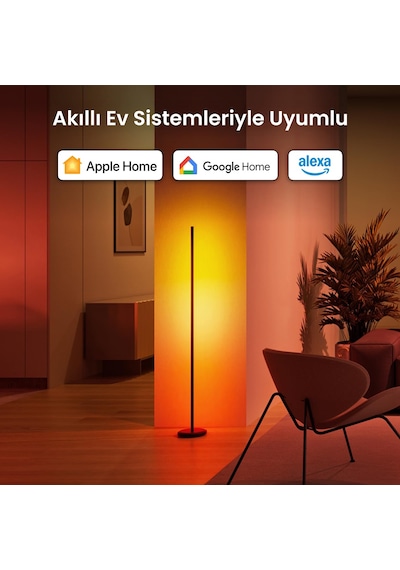 Nanoleaf Akıllı Rgbw Dikey Aydınlatma Yer Lambası Matter, App Kontrollü, Google Home, Alexa, Apple H RGB