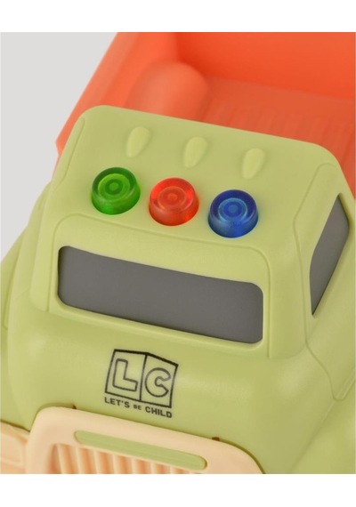 Let's Be Child Sesli Ve Işıklı Minik Pikap 31016 Yeşil - Turuncu Kasalı, Çocuklar İçin Oyuncak Pikap