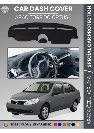 Renault Symbol 2 Aırbaglı 2008-2013 Torpido Örtüsü Ön Göğüs Koruma Torpido Koruma Birebir Uyum - 666 Stiloto