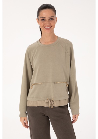 U.s. Polo Assn. Kadın Açık Haki Sweatshirt 50309098-vr183 Acık Hakı