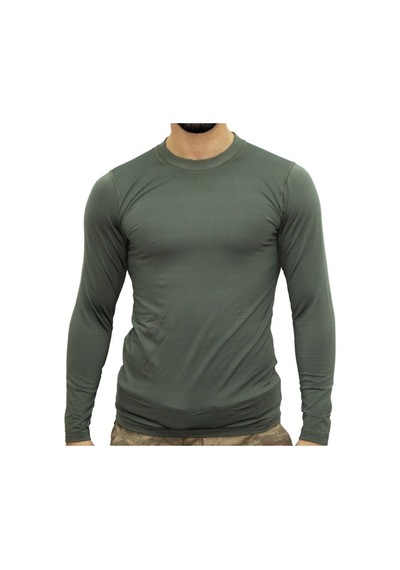 Yeşil Thermal Microfiber Uzun Kol T-Shirt Yeşil