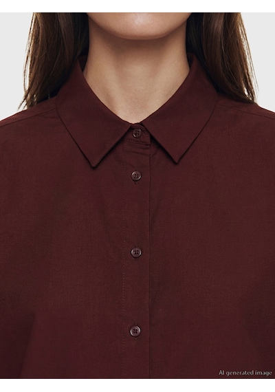 Lcw Modest Bordo Kadın Gömlek Tunik