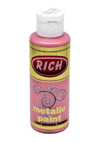 Rich Metalik Akrilik Boya 0782 Şeker Pembe 120 Cc